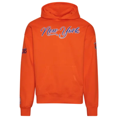 Pro Standard Mens  Knicks Cs Drop Shoulder Pullover Hoodie In Orange/blue