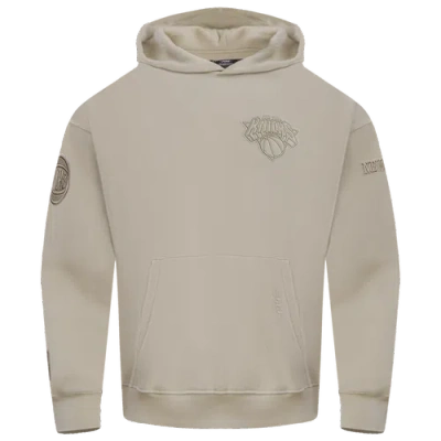 Pro Standard Mens  Knicks Neutral Drop Shoulder Flc Po Hoodie In Brown