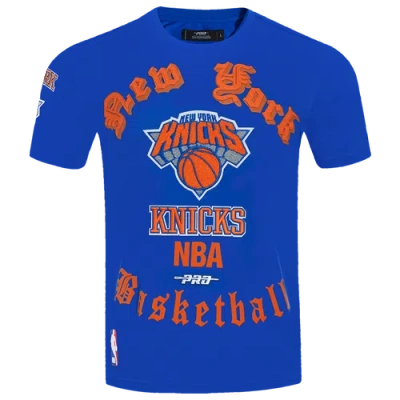 Pro Standard Mens  Knicks Old English Sj Tee In Blue