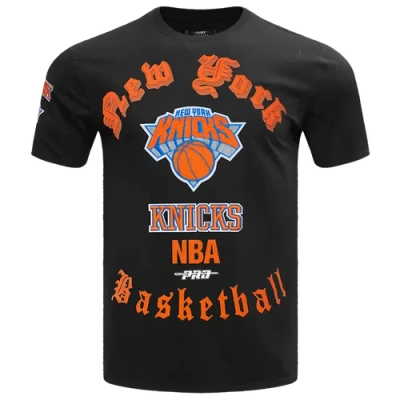 Pro Standard Mens  Knicks Old English Sj Tee In Black