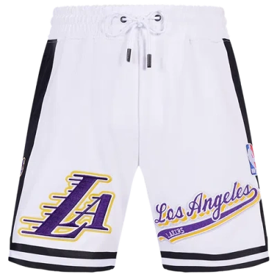 Pro Standard Mens  Lakers Script Tail Dk 2.0 Short In White