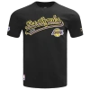 Pro Standard Mens  Lakers Script Tail Sj Tee In Black