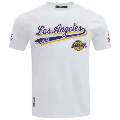Pro Standard Mens  Lakers Script Tail Sj Tee In Multi