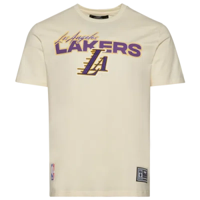 Pro Standard Mens  Lakers World Of Basketball T-shirt In Eggshell/multi