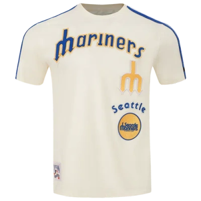 Pro Standard Mens  Mariners Retro Classic Sj Striped Tee V2 In Neutral