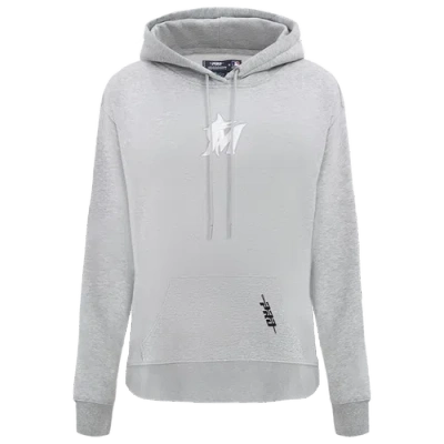 Pro Standard Mens  Marlins Classic Ds Po Hoodie In Gray