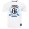 Pro Standard Mens  Mavericks Blue Crest T-shirt In White/carolina