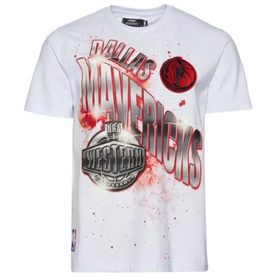 Pro Standard Mens  Mavericks Red Chrome Fc Ss Flex T-shirt In White
