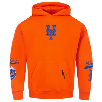 Pro Standard Mens  Mets Living Large Drop Shoulder Po Hoodie In Orange