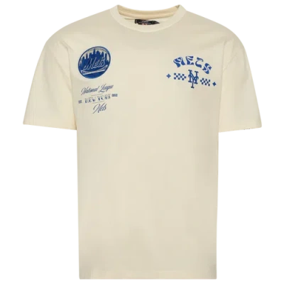 Pro Standard Mens  Mets Wavy Pro Drop Shoulder Fc T-shirt In Neutral