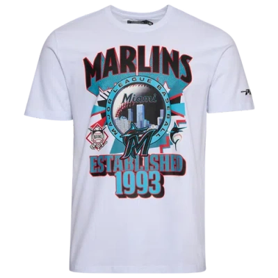Pro Standard Mens  Miami Marlins Deco Sj T-shirt In White