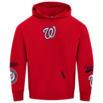 Pro Standard Mens  Nationals Living Large Drop Shoulder Po Hoodie In Red