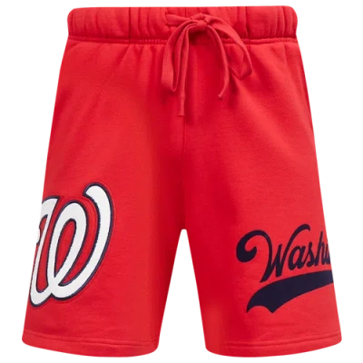 Pro Standard Mens  Nationals Living Large Fleece Shorts In Red