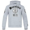Pro Standard Mens Brooklyn Nets  Nets Old English Flc Po Hoodie In Heather Grey