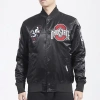 Pro Standard Mens  Ohio State Classic Satin Jacket In Red/black