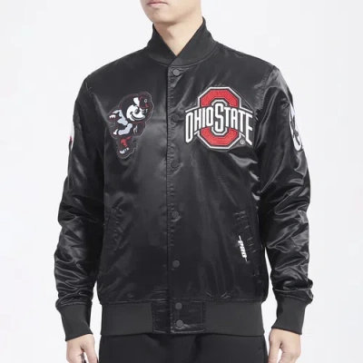 Pro Standard Mens  Ohio State Classic Satin Jacket In Red/black