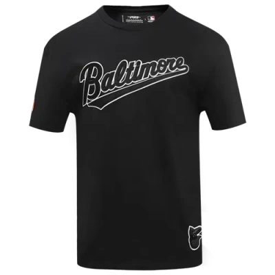 Pro Standard Mens  Orioles Neutral Script T-shirt In Black/black
