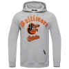 Pro Standard Mens  Orioles Old English Flc Po Hoodie In Gray