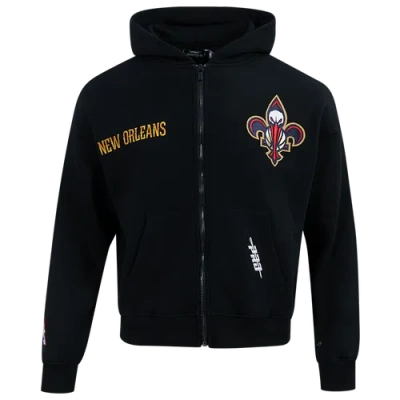 Pro Standard Mens  Pelicans Gold Hoops Pro Full-zip Hoodie In Black