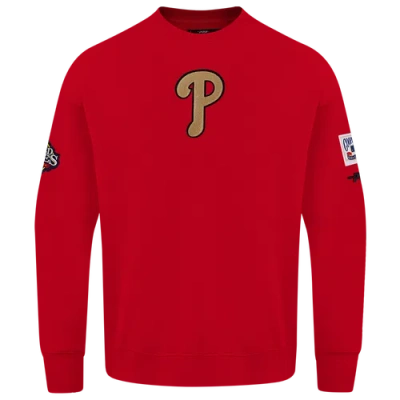 Pro Standard Mens  Phillies Champs Drop Shoulder Crew In Red
