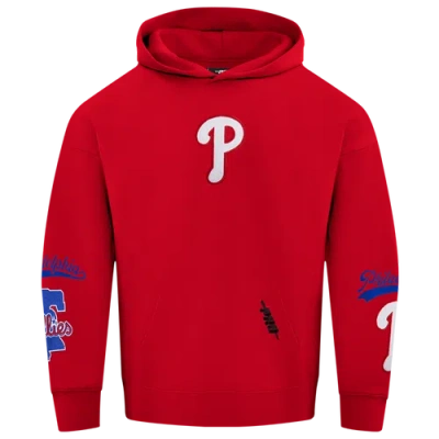 Pro Standard Mens  Phillies Living Large Drop Shoulder Po Hoodie In Red