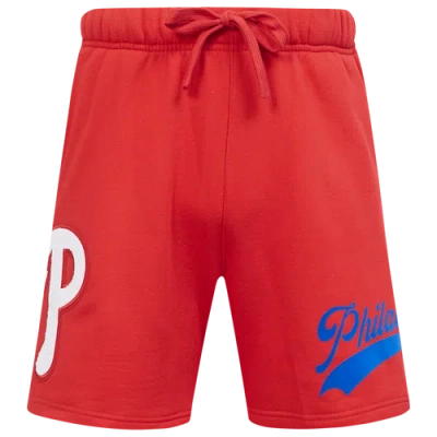 Pro Standard Mens  Phillies Living Large Fleece Shorts In Red