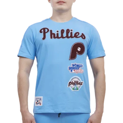 Pro Standard Mens  Phillies Retro Classic Sj Striped Tee In Blue