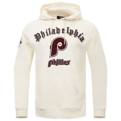Pro Standard Mens  Phillies Retro Old English Flc Po Hoodie In Neutral