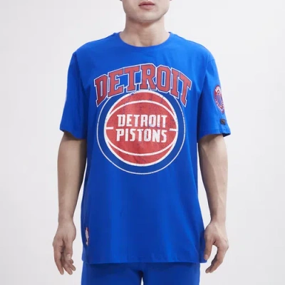Pro Standard Mens  Pistons Crackle Sj T-shirt In Royal