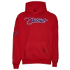 Pro Standard Mens  Pistons Cs Drop Shoulder Pullover Hoodie In Red/blue