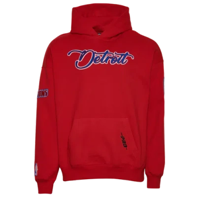 Pro Standard Mens  Pistons Cs Drop Shoulder Pullover Hoodie In Red/blue