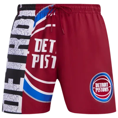 Pro Standard Mens  Pistons Split Mash Up Logo Woven Shorts In Multi/multi
