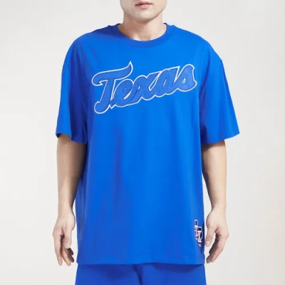 Pro Standard Mens  Rangers Neutral Script T-shirt In Blue/blue