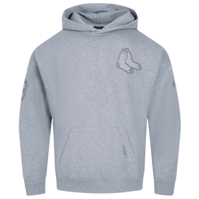 PRO STANDARD MENS PRO STANDARD RED SOX NEUTRAL DROP SHOULDER FLC PO HOODIE
