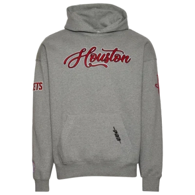 Pro Standard Mens  Rockets Cs Drop Shoulder Pullover Hoodie In Grey/red