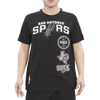Pro Standard Mens  Spurs Retro Classic Sj Striped Tee In Black