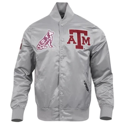 Pro Standard Mens  Texas A&m Classic Satin Jacket In Gray