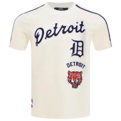 Pro Standard Mens  Tigers Retro Classic Sj Striped Tee In White