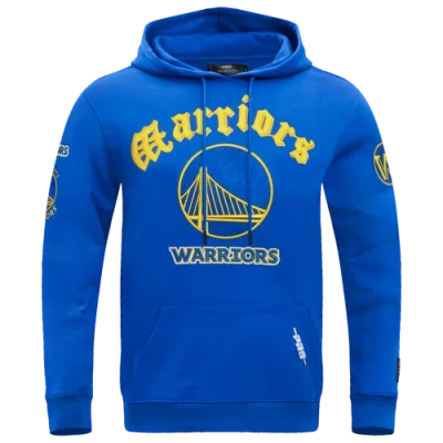 Pro Standard Mens  Warriors Old English Flc Po Hoodie In Blue