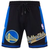 Pro Standard Mens  Warriors Script Tail Dk 2.0 Short In Black