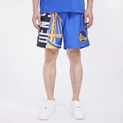 Pro Standard Mens  Warriors Split Mash Up Logo Woven Shorts In Multi/multi