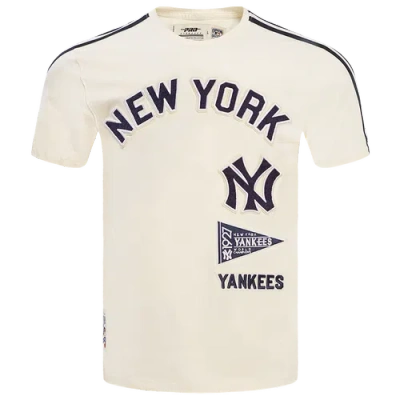 Pro Standard Mens  Yankees Retro Classic Sj Striped Tee In White