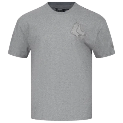 Pro Standard Mens Red Sox Neutral Cj Drop Shoulder Tee In Dark Heather Gray