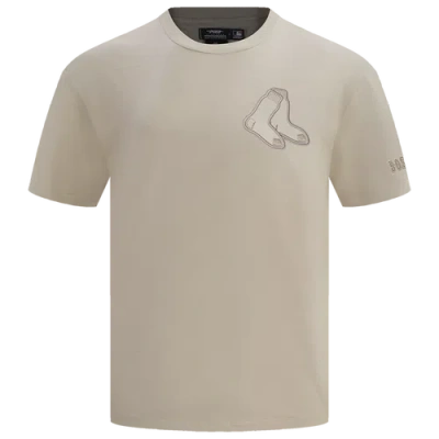 Pro Standard Mens Red Sox Neutral Cj Drop Shoulder Tee In Taupe