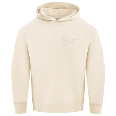 Pro Standard Mens Red Sox Neutral Drop Shoulder Flc Po Hoodie In Eggshell