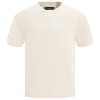 Pro Standard Mens Rockets Neutral Cj Drop Shoulder Tee In Eggshell