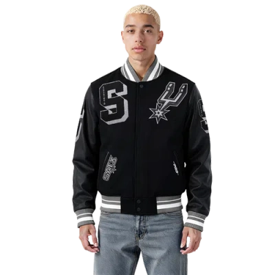 Pro Standard Mens San Antonio Spurs San Antonio Spurs Mash Up Wool Varsity Jacket In Purple