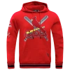 Pro Standard Mens  Cardinals Mash Up M Rib Flc Po Hoodie In Red/red/midnight Navy