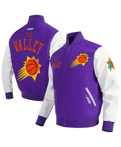 Pro Standard Men'sâ Purple Phoenix Suns 2024/25 City Edition Wool Varsity Full-zip Jacket In Multi