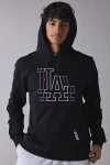 Pro Standard Mlb Los Angeles Dodgers Echo Graphic Hoodie Sweatshirt In Black, Men's At Urban Outfitters In Black
